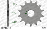 Pignone AFAM 20210-13 passo 520 HM-HONDA CRE 125 R ENDURO 2004  -2007